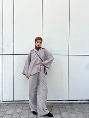 Ensemble Vichy Oversize - Chemise & Pantalon Palazzo