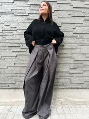 Pantalon large à carreaux