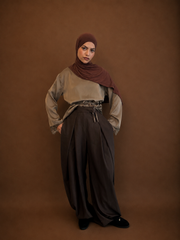 Pantalon Oversize Fluide Femme – Taille Haute Confort Premium