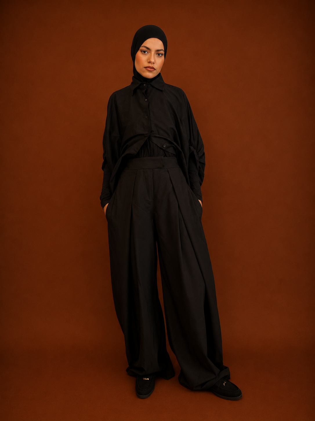 Pantalon Oversize Fluide Femme – Taille Haute Confort Premium